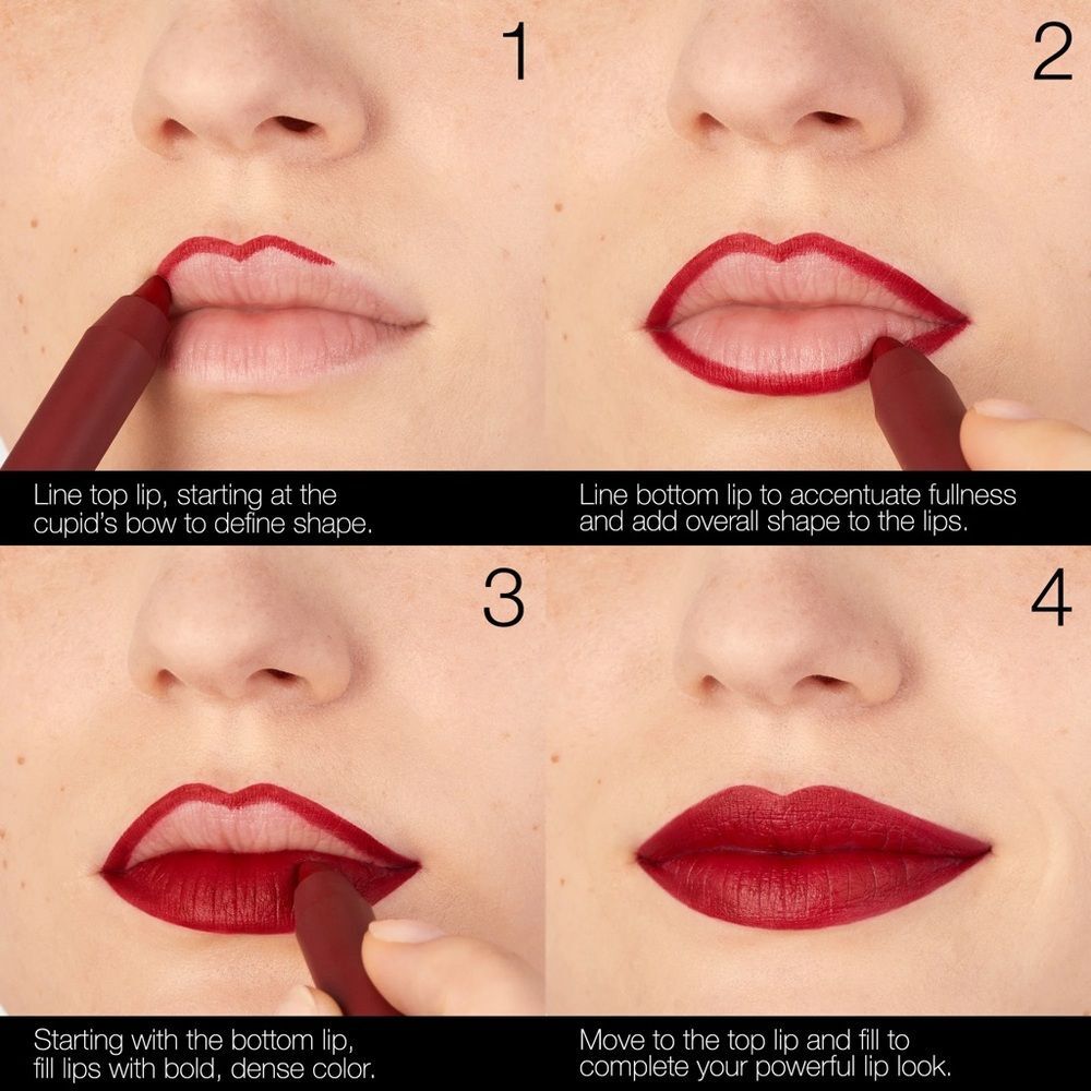 NARS Powermatte High-Intensity Lip Pencil Midnight Rider Bright Classic Red NWT - Picture 3 of 8